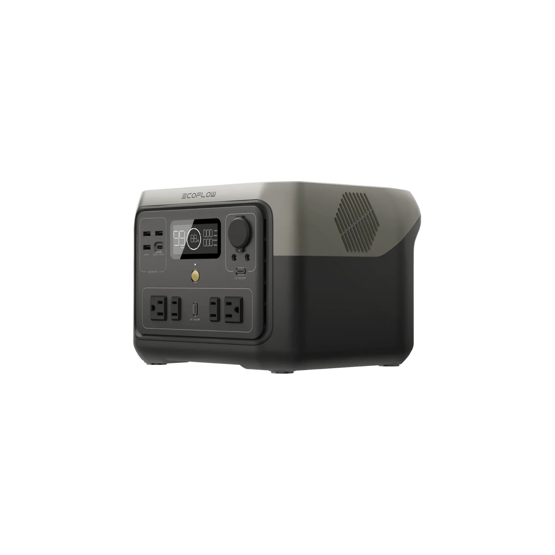Station électrique portable 512Wh – EcoFlow River 2 Max vue de trois-quarts