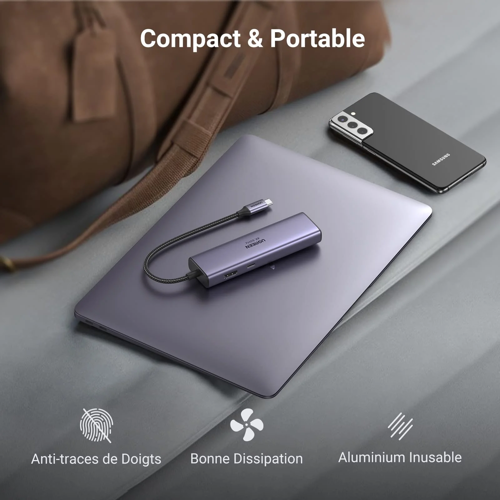 Design Compact et Portable de l’Adaptateur USB C UGREEN 60515