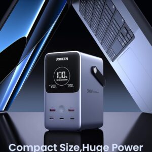 Power Bank 48000mAh, 300W - UGREEN avec plusieurs ports USB et écran LED.