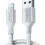 Câble USB-A vers Lightning nylon tressé, argent 2m - Ugreen