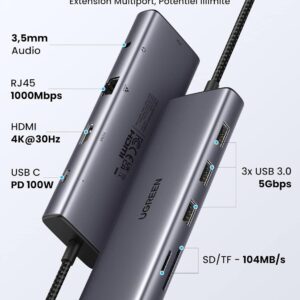 Adaptateur (Hub) 10 en 1 USB C  - UGREEN – Image 2