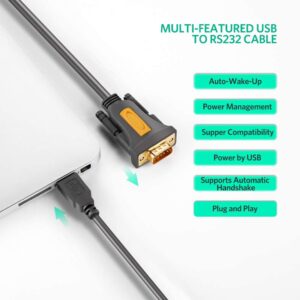 Adaptateur convertisseur RS232 (Port série DB 9) vers USB 1,5 M - Ugreen – Image 3