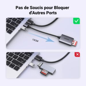 Adaptateur (Lecteur) de carte USB 3.0 vers SD, Micro SD - UGREEN – Image 6