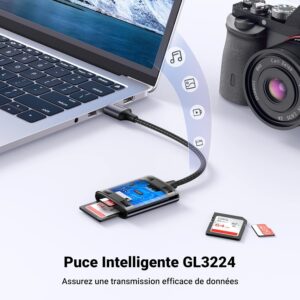 Adaptateur (Lecteur) de carte USB 3.0 vers SD, Micro SD - UGREEN – Image 7