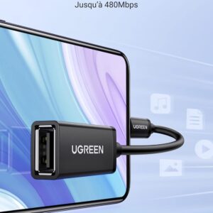 Adaptateur OTG Micro USB mâle vers USB 2.0 femelle - Ugreen – Image 5