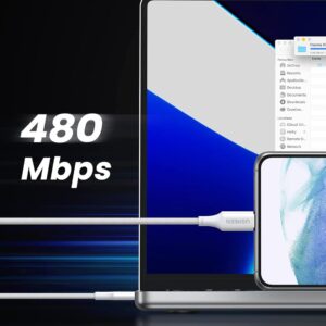 Câble nylon tréssé USB C vers USB C 100W 2 m, blanc  - UGREEN – Image 6