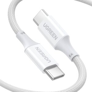 Câble nylon tréssé USB C vers USB C 100W 2 m, blanc  - UGREEN – Image 8