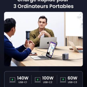 Chargeur Rapide 300W Nexode GaN PD USB-C avec 5 ports - Ugreen 90903 – Image 7