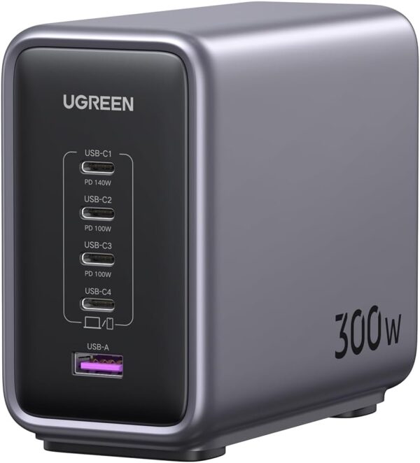 Chargeur rapide 300W Ugreen Nexode avec ports USB-C et USB-A
