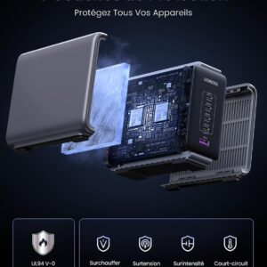 Chargeur Rapide 300W Nexode GaN PD USB-C avec 5 ports - Ugreen 90903 – Image 9