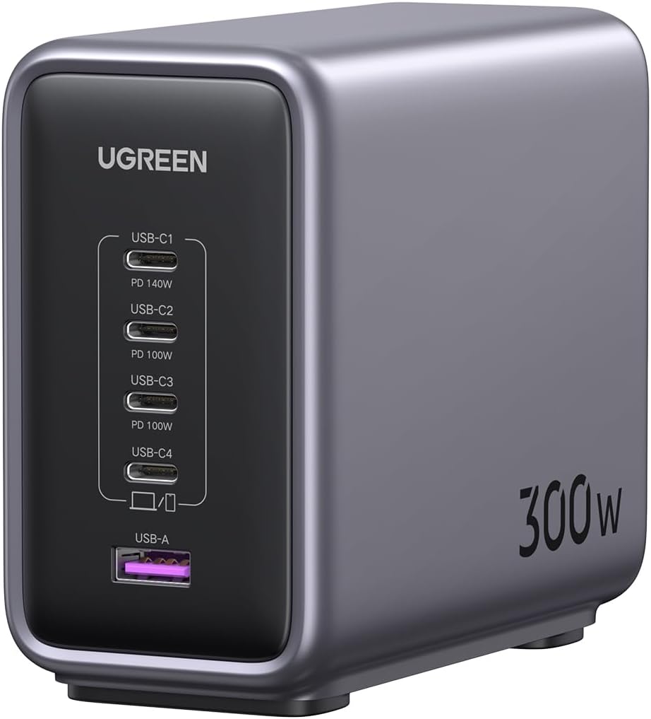 Chargeur rapide 300W Ugreen Nexode avec ports USB-C et USB-A