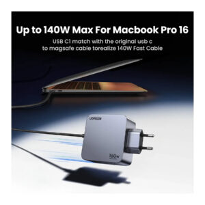 Chargeur rapide 160W avec 140W pour MacBook Pro avec câble USB-C MagSafe