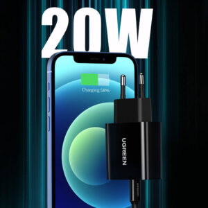 Chargeur USB-C 20W PD Wall EU Noir - UGREEN – Image 6