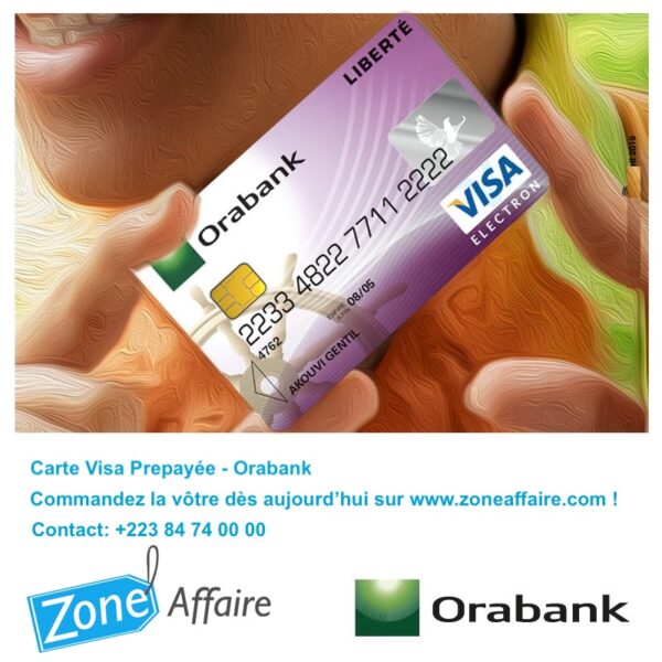 Carte Visa Prépayée Orabank compact