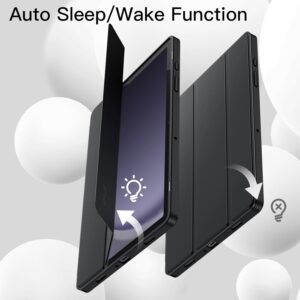 Coque pour Samsung Galaxy Tab A9+ / A9 Plus 11 Pouces 2023, TPU Souple à Trois Volets Support, Veille/Réveil Automatique (Noir) - JETech – Image 3