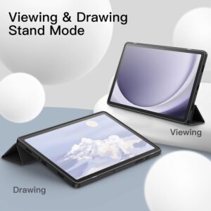 Coque pour Samsung Galaxy Tab A9+ / A9 Plus 11 Pouces 2023, TPU Souple à Trois Volets Support, Veille/Réveil Automatique (Noir) - JETech – Image 2