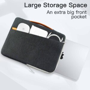 Pochette/Housse/Sacoche étanche avec poignée compatible avec tablette et ordinateur 15"  Gris foncé - JETech – Image 3