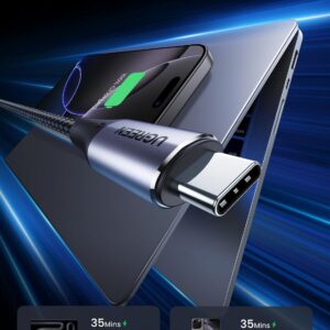 Câble UGREEN USB C vers USB C 3.2 Gen 2, écran de moniteur vidéo 4K, câble USB C, transfert de données 10 Gbit/s, charge rapide PD 240 W – Image 2