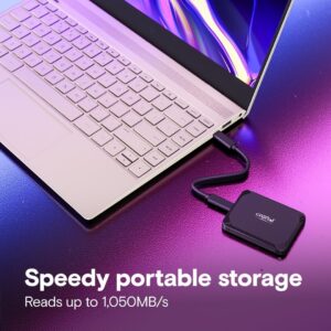 SSD portable Crucial X9 1 To – Jusqu'à 1 050 Mo/s en lecture, PC et Mac,  Disque SSD externe USB 3.2 – Image 2