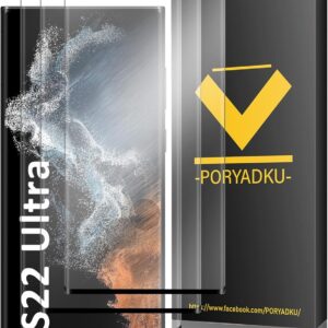 Protecteurs d'écran pour Samsung Galaxy S22 Ultra avec 2 protecteurs d'objectif d'appareil photo - V-PORYADKU Lot de 2 pièces